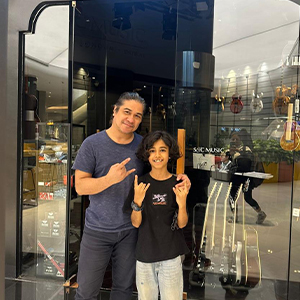 Suryansh Sabharwal and his teacher Alvin
